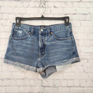 BDG Urban Outfitters Medium Wash Denim Cuffed Cut Off Jean Shorts Women's 28